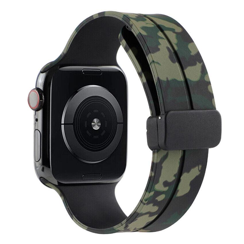Силіконовий ремінець Military з магнітною застібкою для Apple Watch Army Green • 42/44/45/49mm