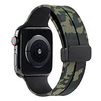 Силіконовий ремінець Military з магнітною застібкою для Apple Watch Army Green 42/44/45/49mm