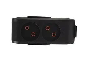 Колодка VIKO Multi-Let 2 гнізда, чорна