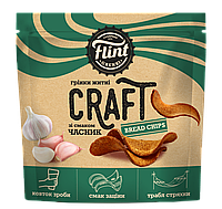 Грінки житньо-пшеничні хвилясті зі смаком «Часник» 90 г ТМ «Flint Craft Grenki»