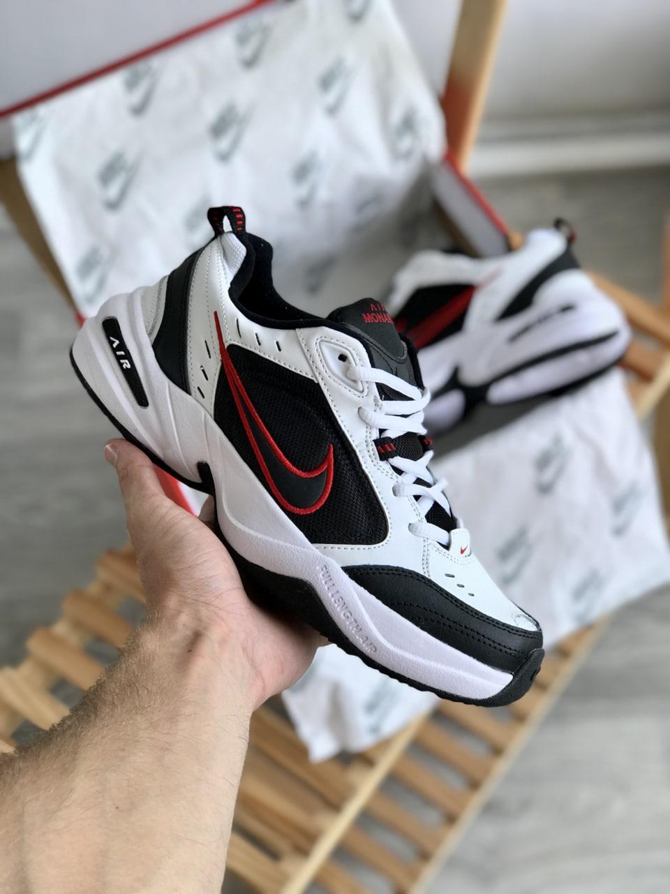 Nike air monarch sales white black