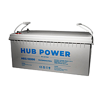 Аккумулятор гелевый 12В 200 Ач для ИБП Hub Power HEG-12200