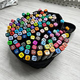 Якісні маркери набір 120 кольорів для малювання. Фломастери двосторонні . Маркери 120, фото 2