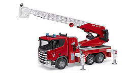 Іграшка Bruder Пожежна машина Scania Scania Super 560R  з висувною драбиною і помпою 1:16 (03591)