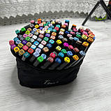 Якісні маркери набір 120 кольорів для малювання. Фломастери двосторонні . Маркери 120, фото 8