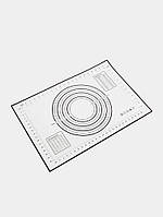 Коврик для теста силиконовый с разметкой белый 50х40 см