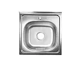 Мийка накладная MONRO 5050 (06/160) Decor квадратна, фото 3