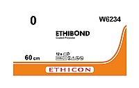 Хирургическая нить Ethicon Этибонд Эксель (Ethibond Excel) 0, 13 отрезков по 60 см, без иглы, W6234