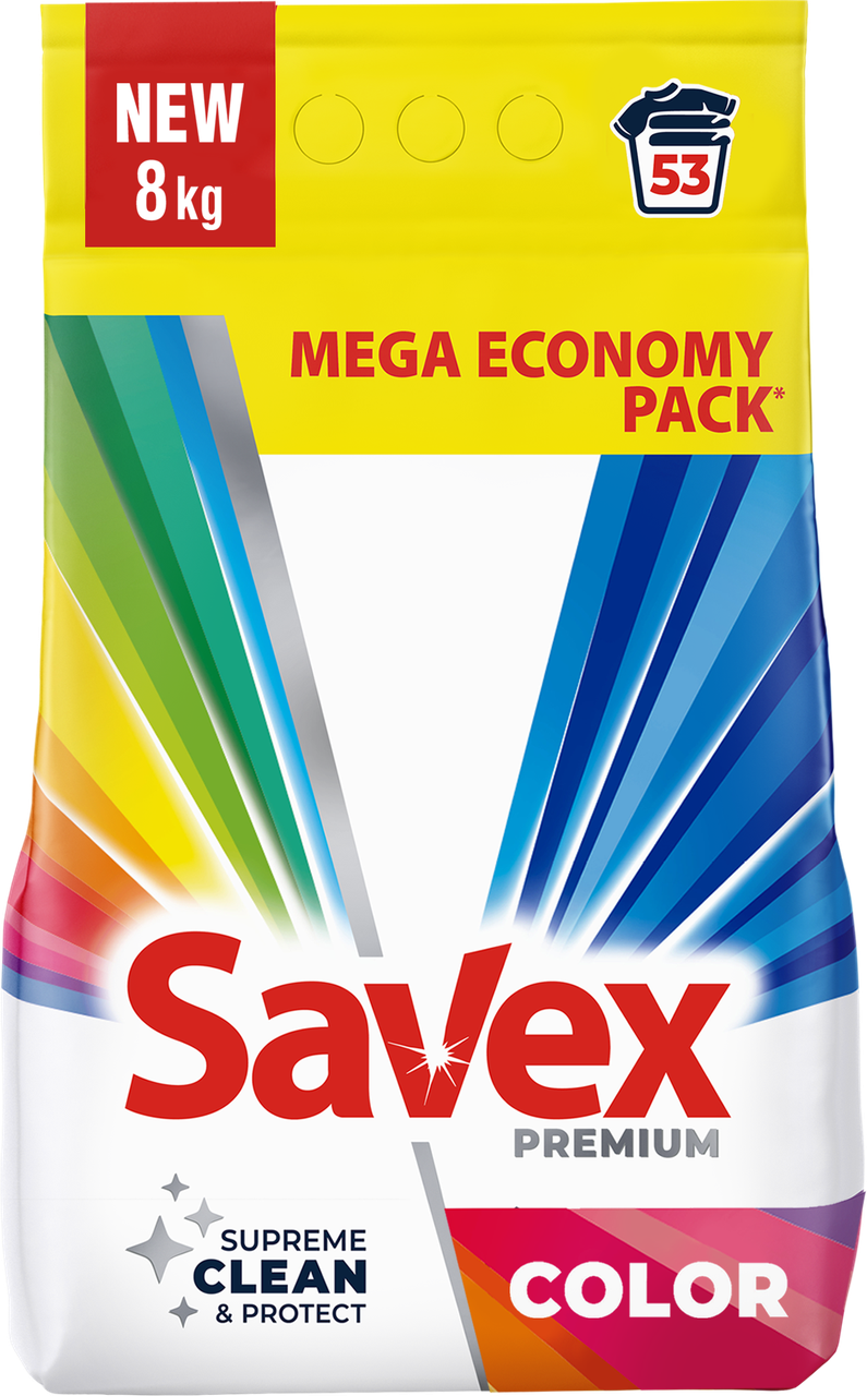 Пральний порошок Savex Premium Color (8кг.) Mega Pack