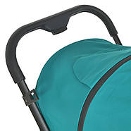 Коляска прогулянкова El Camino ME 1099 LYRA Sea Green чохол на ніжки | Дитяча коляска Ель Каміно Ліра бірюзова, фото 7