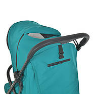 Коляска прогулянкова El Camino ME 1099 LYRA Sea Green чохол на ніжки | Дитяча коляска Ель Каміно Ліра бірюзова, фото 8