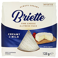 Сир камамбер вершковий та м`який Брієтте Briette creamy mild 125g 10шт/ящ (Код: 00-00001303)