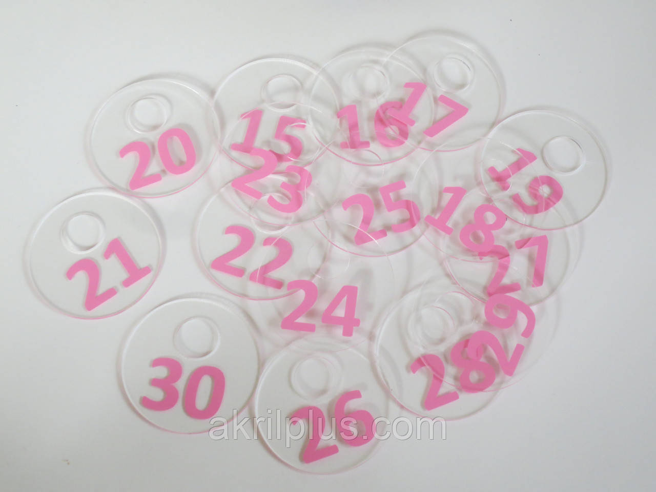 Номерки для гардеробу круглі 60 мм