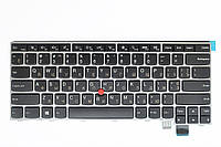 Клавиатура для ноутбуков Lenovo ThinkPad T450, T450p, T450s Series черная с серебристой рамкой с трекпоинтом