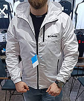 Мужская ветровка Columbia демисезонная куртка весенняя осенняя белый топ качество