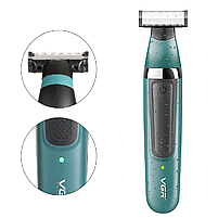Тример для бороди та вусів VGR One Blade Trimmer 2in1 Waterproof Green (V-393), фото 3