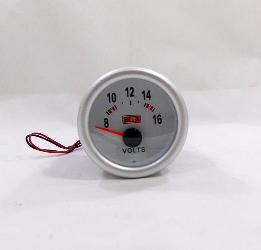 Вольтметр стрелочный Ket Gauge 7701 LED диодный Ø52мм врезной прибор ...