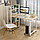 Комп'ютерний Стіл Лофт 120 x 60 см Loran Loft Beige Офісний Письмовий Стіл з Боковими Полицями Білий Польща, фото 5