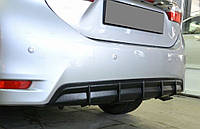 Диффузор накладки на задний бампер Toyota Corolla 2013- заднего бампера Тойота 2