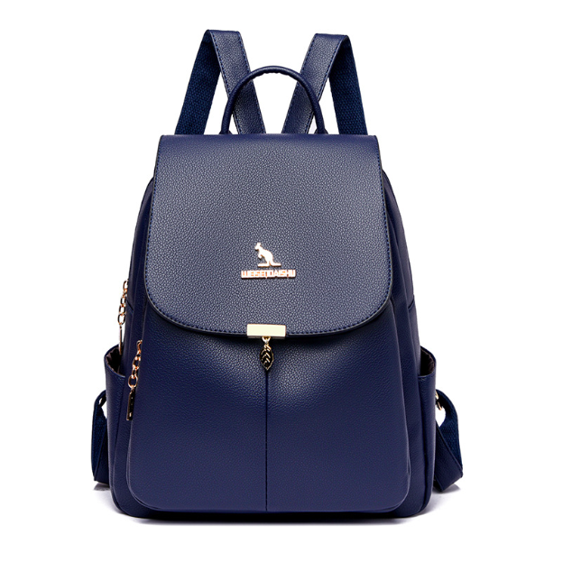 Рюкзак жіночий шкіряний Hefan Daishu Braided Синій, фото 1