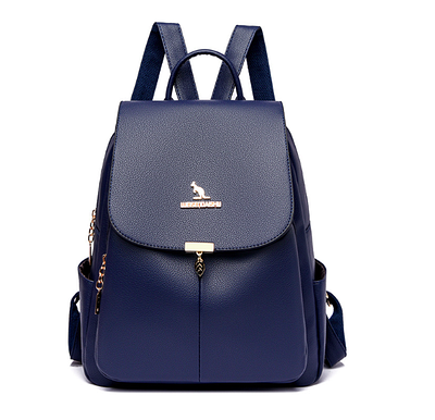 Рюкзак жіночий шкіряний Hefan Daishu Braided Синій