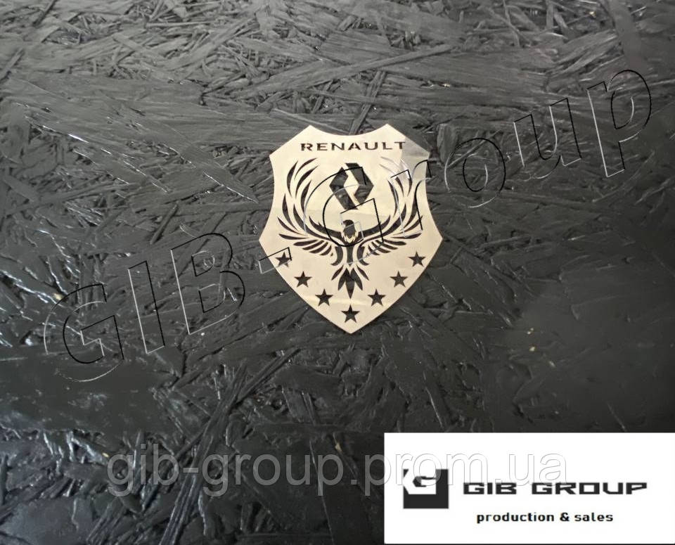 Емблема метал нержавіюча сталь "Герб" для Renault (розмір 100*75мм)