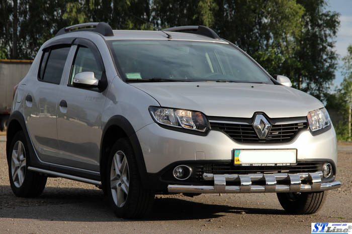 Купить Кенгурятник Renault Sandero Stepway 12+ защита переднего бампера ...