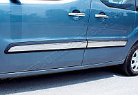 Боковые молдинги накладки на двери Peugeot Partner Пежо Партнер II 2008- 4шт 2