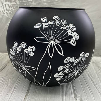 Ваза - куля чорна "Майя" (h=18) 5,5л.