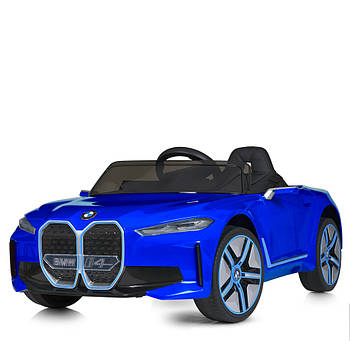 Дитячий електромобіль BMW(пульт 2,4G, 12V7AH, мотор передній 2*18W, задній 2*25W) JE1009EBLR-4(4WD) Синій