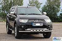 Кенгурятник Mitsubishi Pajero Sport 08-15 захист переднього бампера кенгурятники на Мітсубісі паджеро Спорт 2