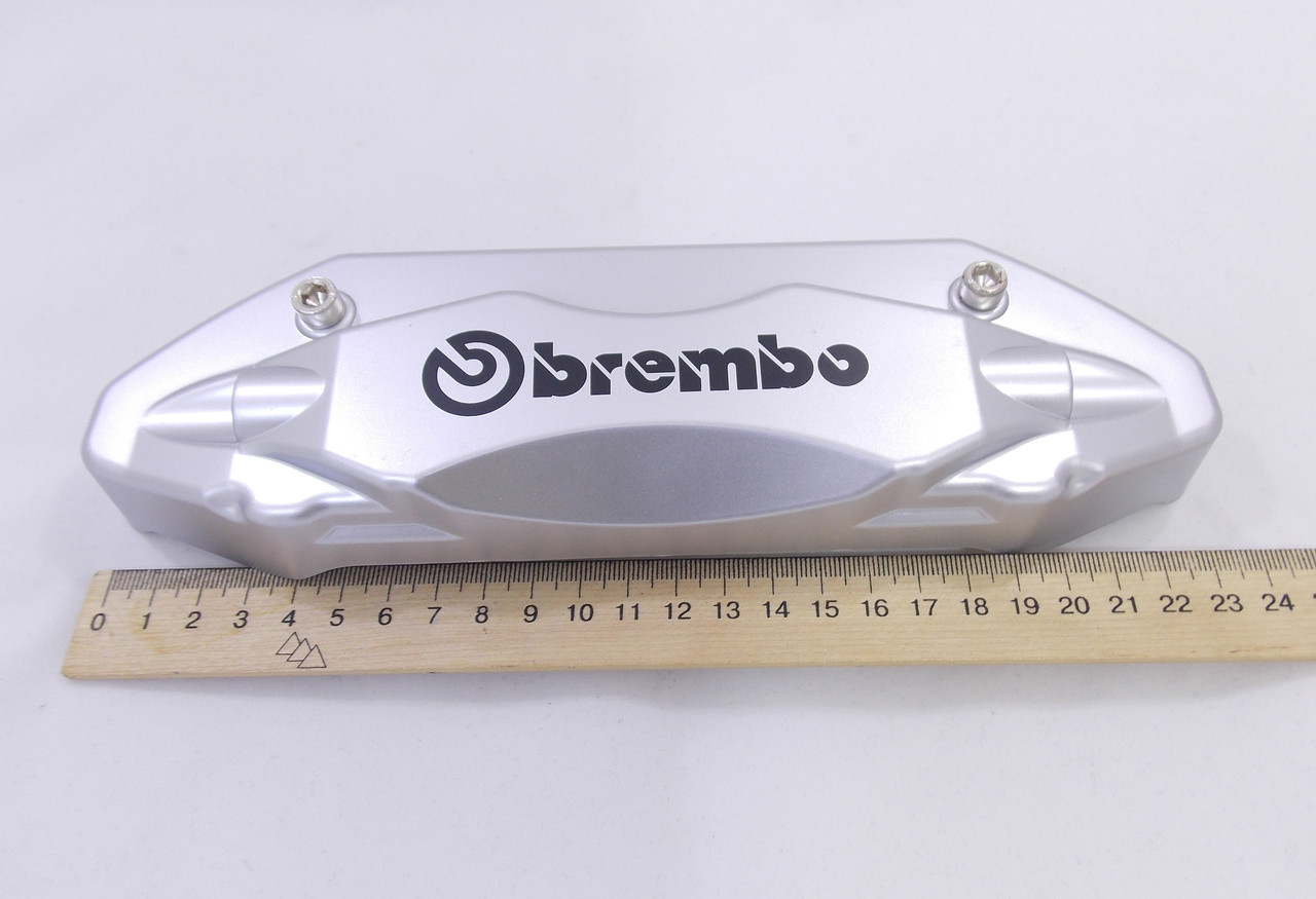 Накладки декоративные на суппорты тормозные Brembo J-0303 2шт пластик серые 2 - фото 4 - id-p1734619353