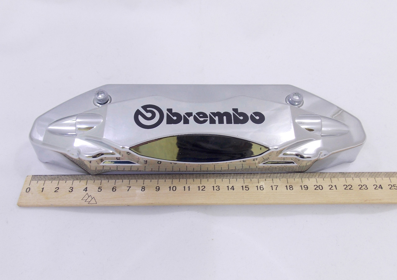 Накладки декоративные на суппорты тормозные Brembo J-0303 2шт пластик хром 2 - фото 4 - id-p1734619354