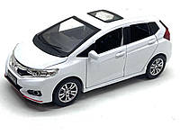 Машинка металлическая TK Union Honda fit 1:32 свет звук открываются двери Белая (GT-04600)