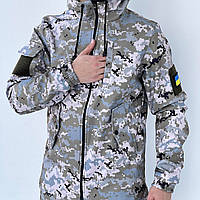 Тактическая утепленная куртка светлый Пиксель ВСУ/ Куртка на флисе для военных/ Армейская куртка Пиксель
