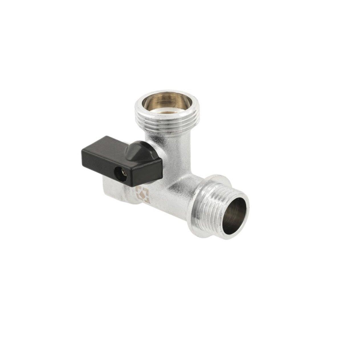Кран під'єднання пральної машинки 1/2" Х3/4" Х1/2" Raftec