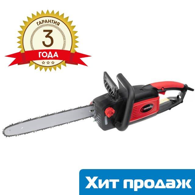 Пила ланцюгова електрична 2400 Вт INTERTOOL WT-0625 для роботи та приватного будинку