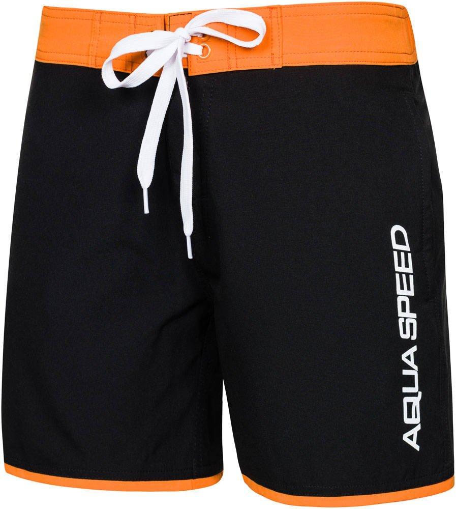 Плавки-шорти для хлопців Aqua Speed ​​EVAN JUNIOR 7529 чорний, помаранчевий дит 128-140см