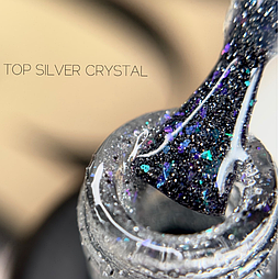 Топове покриття світловідбиваюче Crooz Top SILVER CRYSTAL, 8мл