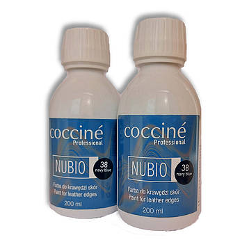 Фарба професійна для натуральної шкіри Темно-синій колір Coccine NUBIO Кочине Польща, 200 мл, фото 1