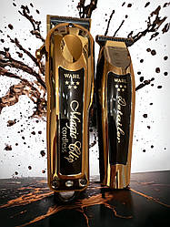 Набір Wahl Gold Машинка для стриження волосся Wahl Magic Clip Cordless і тример Wahl detailer Black&Gold