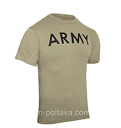 Футболка чоловіча логотип ARMY колір койот стандарт AR 670-1 Rothco USA