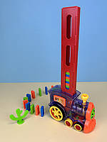У Нас: Детская игрушка паровозик с домино DOMINO Happy Truck, разноцветный -OK