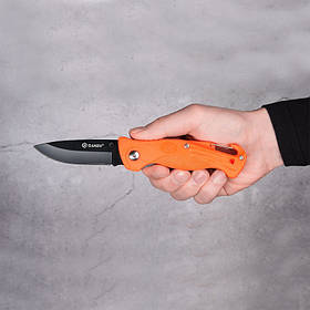 Ніж складаний Ganzo G611 жовтогарячий, кемпінговий