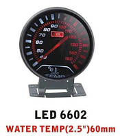 Указатель температуры воды стрелочный Ket Gauge 6602 на ножке тонкий черный Ø60мм прибор датчик автомобильный