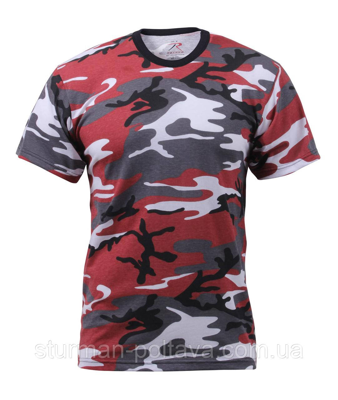 Футболка чоловіча камуфляж Red Camo T-Shirts Mil-Tec бавовна 100% Mil-Tec Німеччина