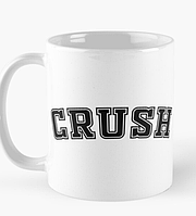 Чашка Керамическая кружка с принтом Crush Краш Белая 330 мл