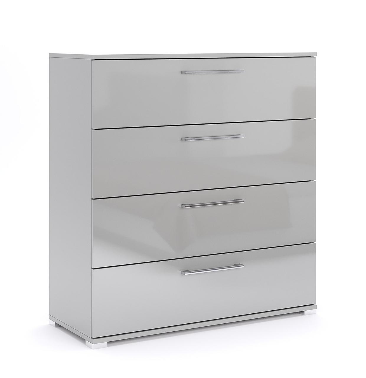 Комод Megy 4 шухляди глянець шиншила сірий ТМ Міро Марк