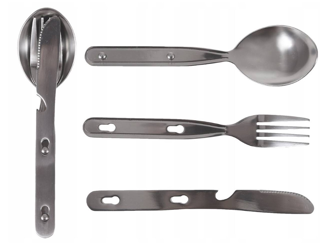 Набір столових приборів 3 предмети неіржавка сталь Mil-Tec 14622700, фото 1