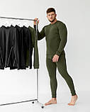 Натільна термобілизна комплект для зими теплий компресійний для активного спорту термокостюм чоловічий, фото 6